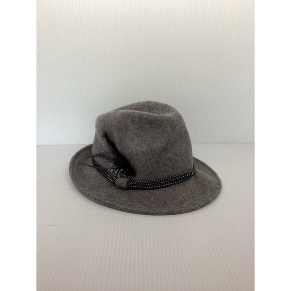 Apt. 9 Gray Fedora Feather Trim - Picture 2 of 5